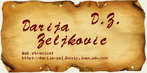 Darija Zeljković vizit kartica